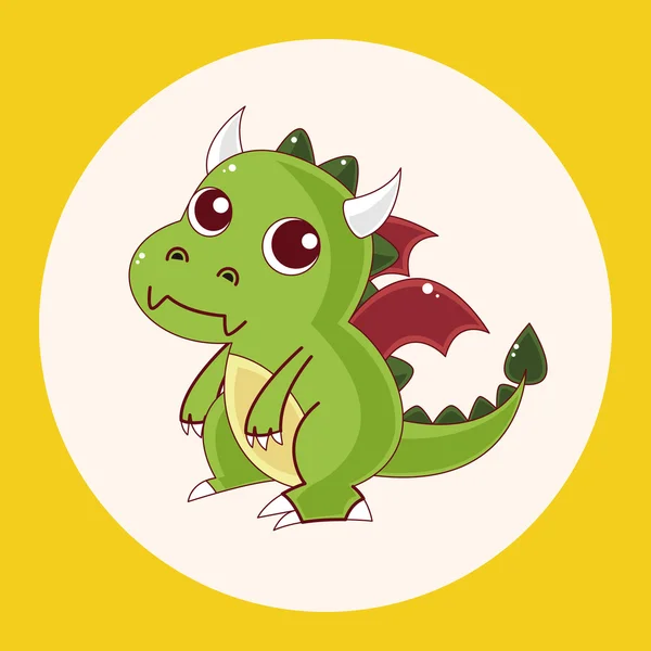 Elemento de ícone de elementos de tema dragão —  Vetores de Stock