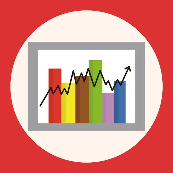 Gráficos financeiros elementos do tema elemento ícone — Vetor de Stock