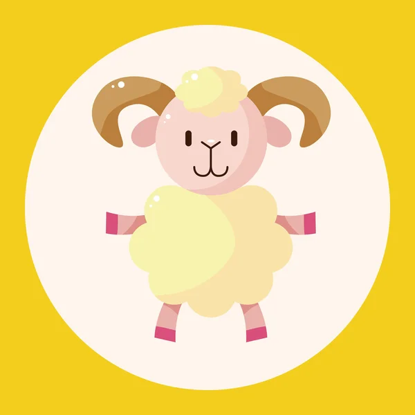 Ζώα πρόβατα γελοιογραφία θέμα στοιχεία εικονίδιο στοιχείο — Διανυσματικό Αρχείο