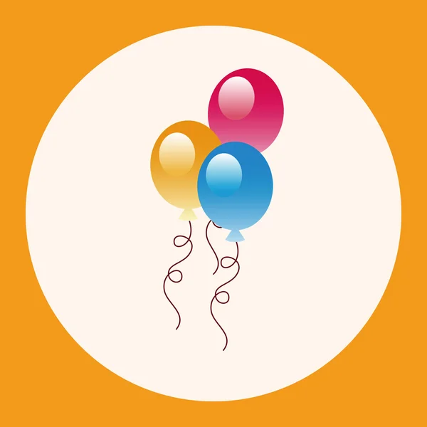 Geburtstag Ballon Thema Elemente Symbol-Element — Stockvektor