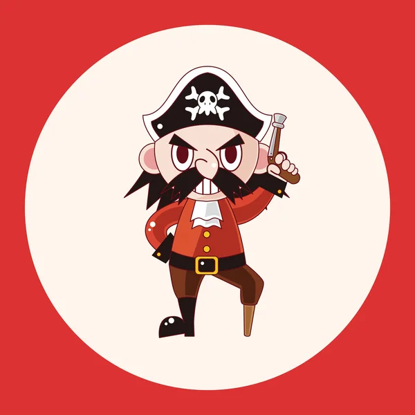 Pirat tema element ikonen element — Stock vektor