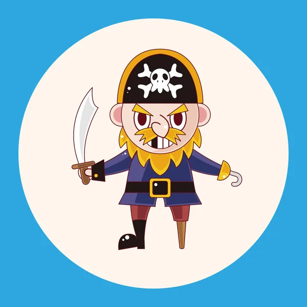 Pirate theme elements icon element — Stock Vector
