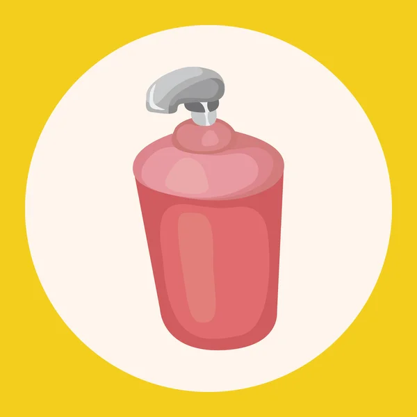 Badkamer shampoo thema elementen pictogram element — Stockvector