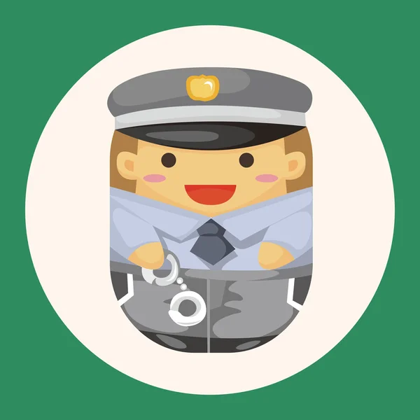 Policeman theme elements icon element — Stock Vector