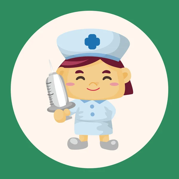 Elemento de ícone de elementos de tema enfermeira —  Vetores de Stock