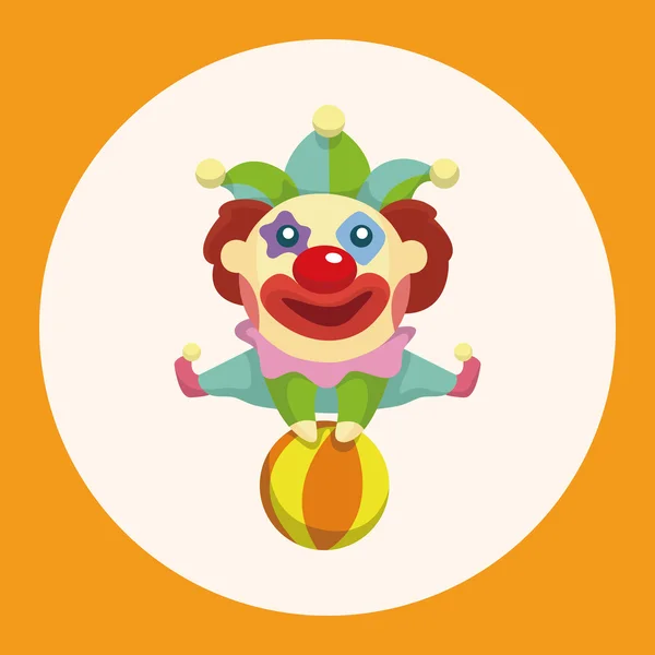 Clowns Thema Elemente Symbol-Element — Stockvektor