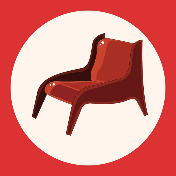 椅子上的主题元素图标元素 — 图库矢量图片