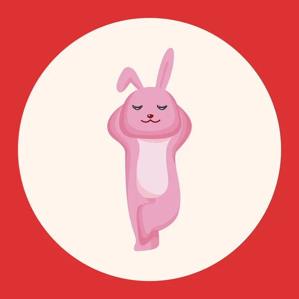 Animal lapin dessin animé éléments thème icône élément — Image vectorielle