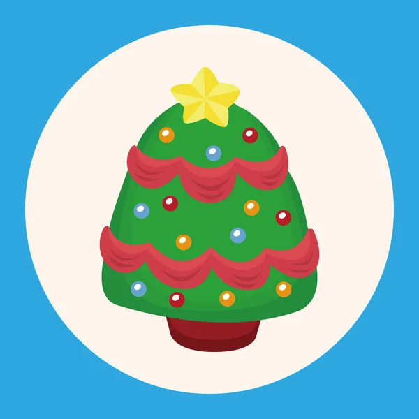 Elementi a tema albero di Natale elemento icona — Vettoriale Stock