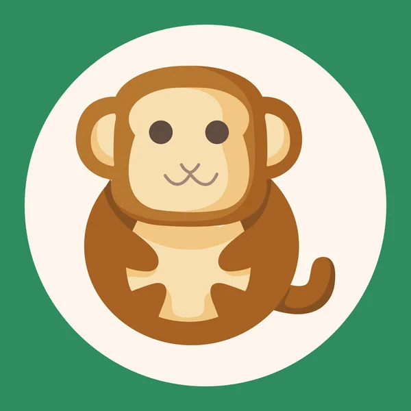 Animal monkey cartoon theme elements icon element — Stock Vector