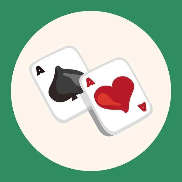 Casino poker elementos tema de la tarjeta elemento icono — Vector de stock