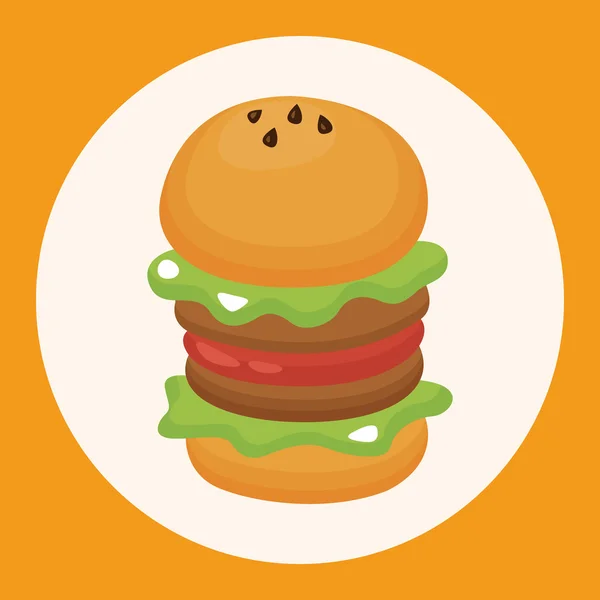 Hamburger téma elemek ikon elem — Stock Vector