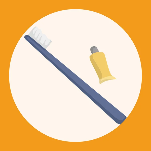 Travel equipment toothbrush theme elements icon element — Stock Vector