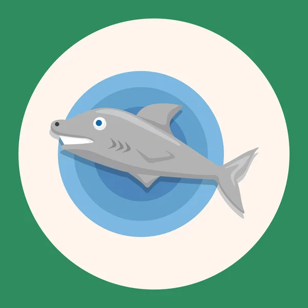 Элементы иконок морской акулы — стоковый вектор