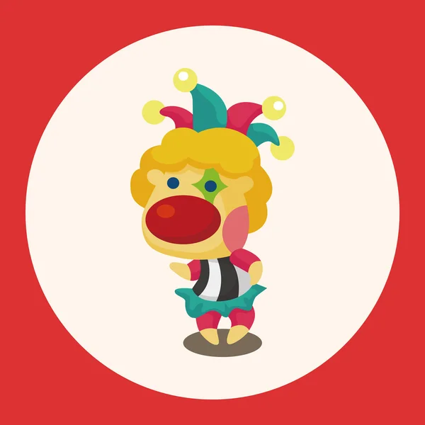 Circo payaso tema elementos icono elemento — Vector de stock