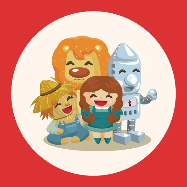 O Wizard of Oz elementos do tema dos desenhos animados elemento ícone —  Vetores de Stock