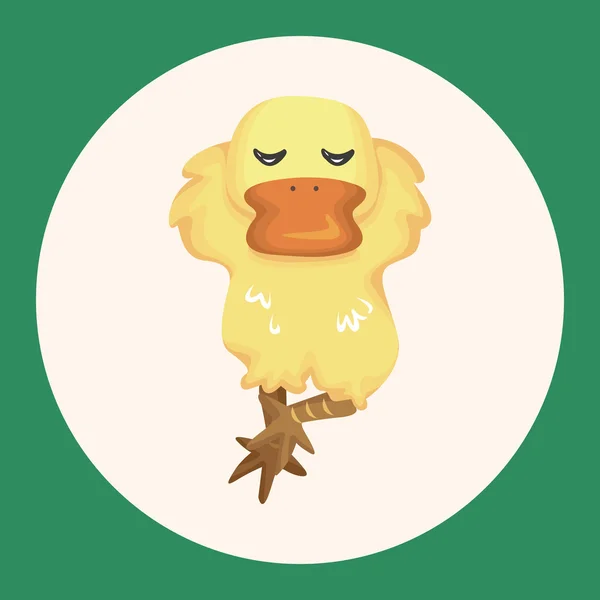 Animal duck cartoon theme elements icon element — Stock Vector