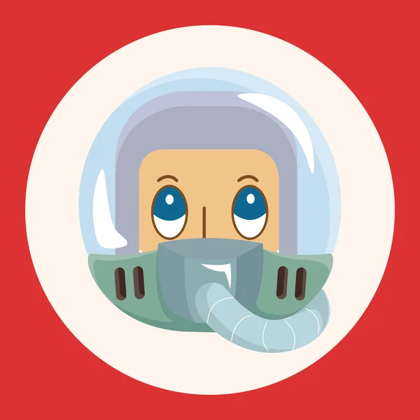 Elemento icona elementi tema astronauta — Vettoriale Stock