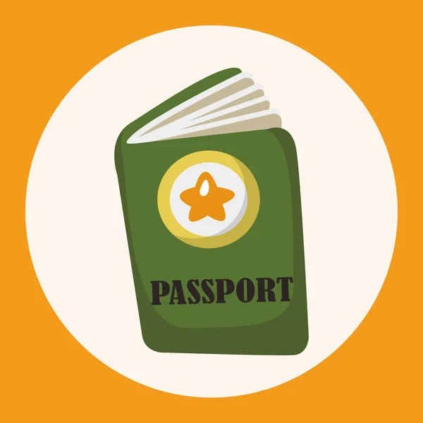 Podróży sprzęt paszport tematu elementy ikony elementu — Wektor stockowy