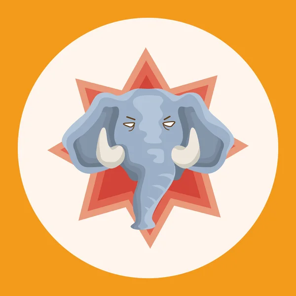 Елемент піктограми елементів мультфільму тваринного слона — стоковий вектор