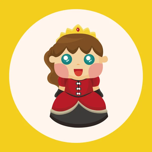 Koninklijke thema prinses elementen pictogram element — Stockvector