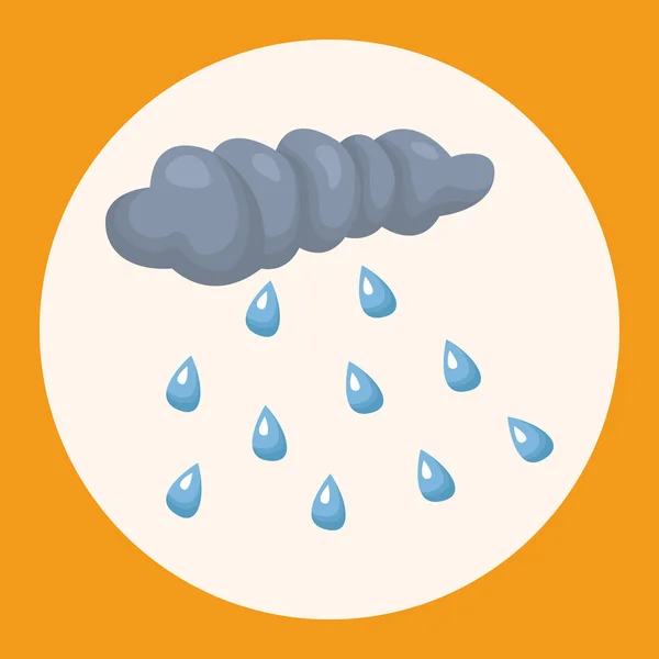 Météo pluie jour thème éléments icône élément — Image vectorielle