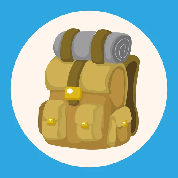 Reiseausrüstung Rucksack Thema Elemente Symbol-Element — Stockvektor