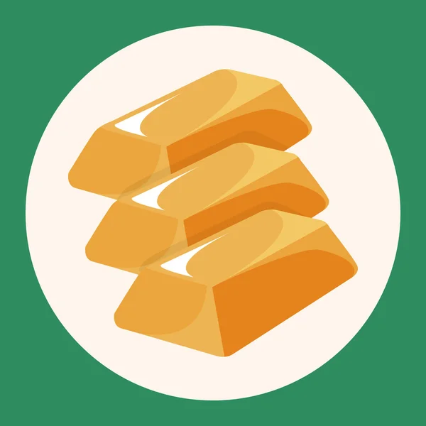 Elementos tema oro elemento icono — Vector de stock