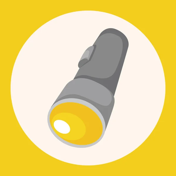 Travel equipment flashlight theme elements icon element — Stock Vector