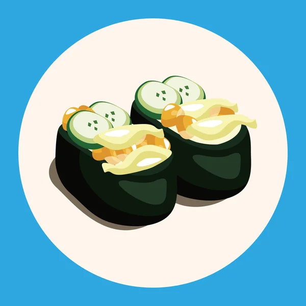 Elementos de tema de sushi elemento icono — Vector de stock