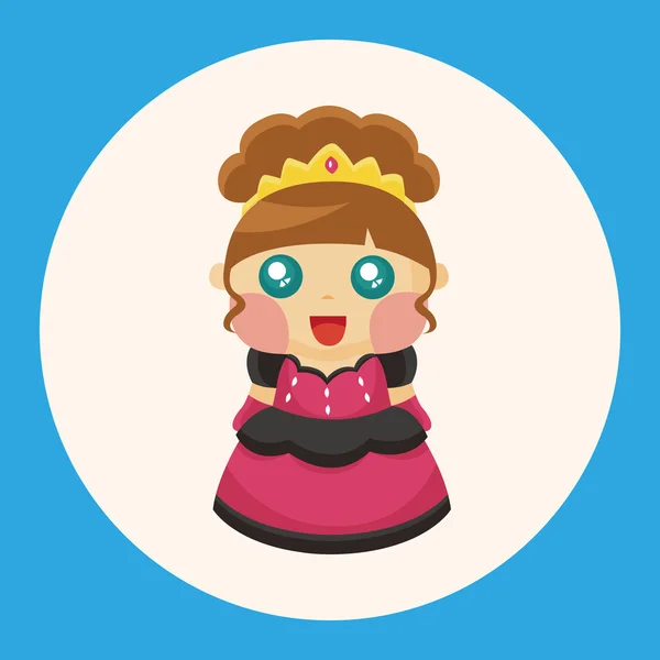 Thème royal éléments princesse élément icône — Image vectorielle