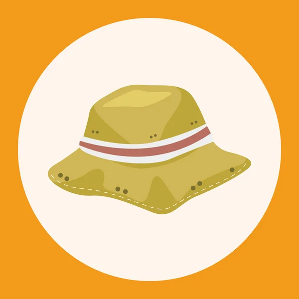 Sombrero de pesca elementos tema icono elemento — Vector de stock