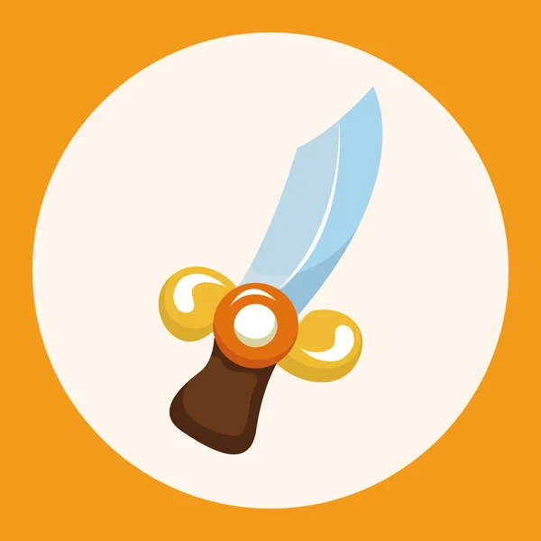 Arma cuchillo tema elementos icono elemento — Vector de stock