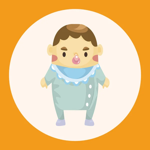 Personnage personnage bébé thème éléments icône élément — Image vectorielle