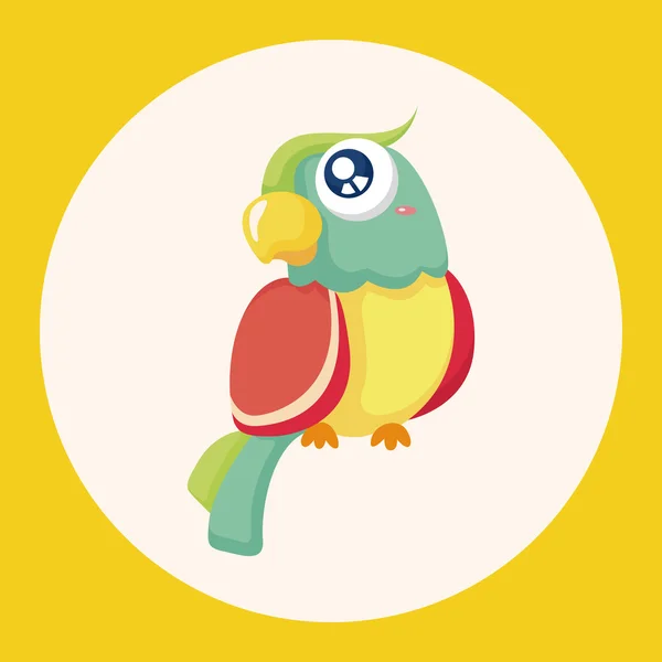 Pássaro desenho animado elemento ícone elementos do tema — Vetor de Stock