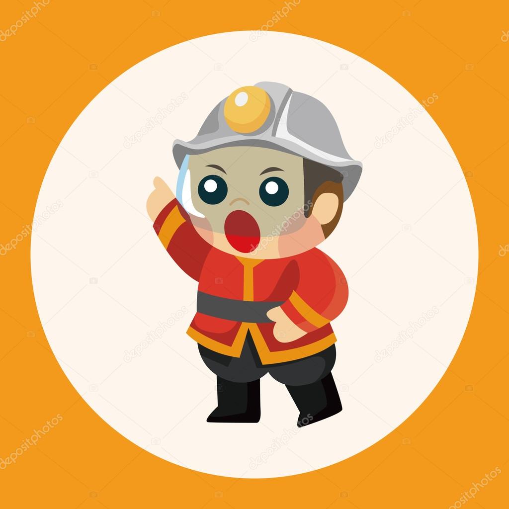 fireman theme elements icon element