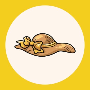 Güneş şapkası Tema öğeleri simge öğesi