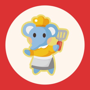 hayvan fil Şef çizgi film Tema öğeleri