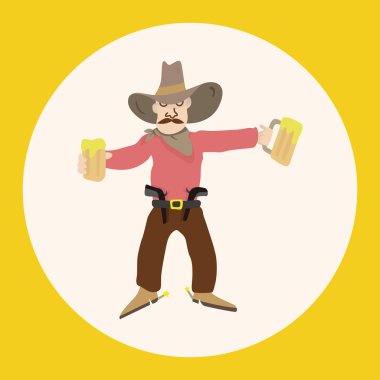 kovboy Tema öğeleri vektör, eps