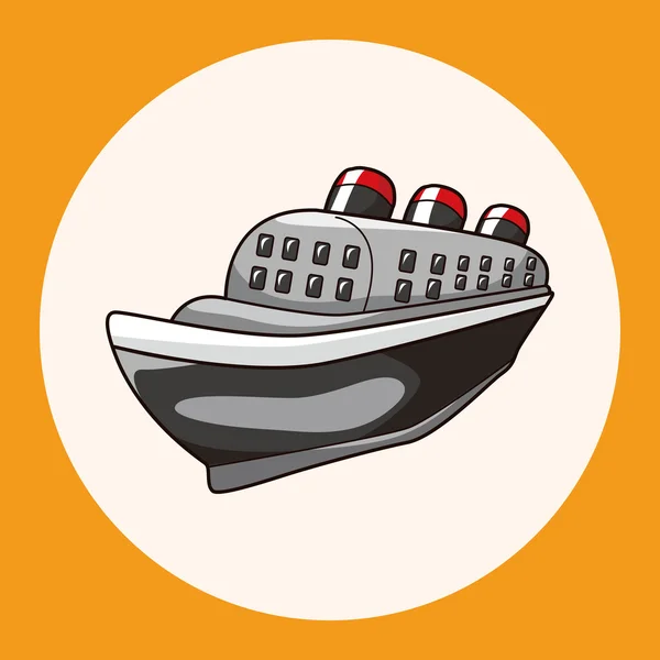 Szállítás hajó téma elemek ikon elem — Stock Vector