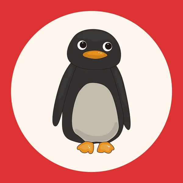 Animal Pinguin Cartoon Thema Elemente Symbol-Element — Stockvektor