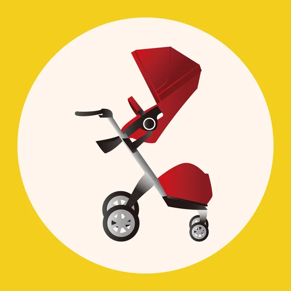 Kinderwagens thema elementen pictogram element — Stockvector