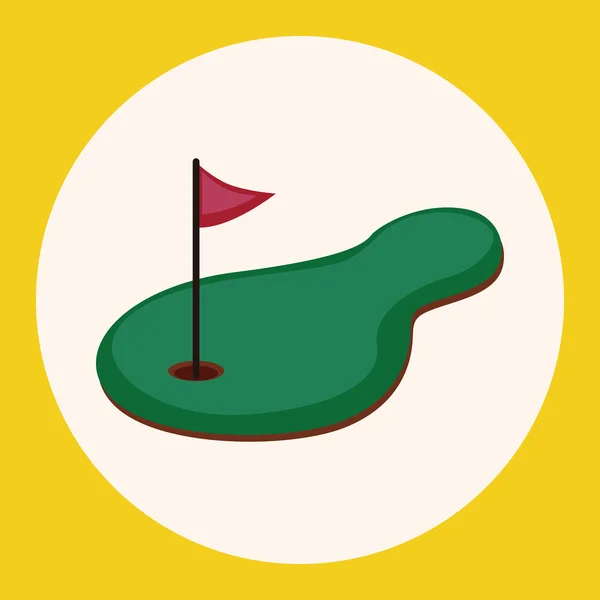 Equipamento de golfe elemento ícone elementos de tema — Vetor de Stock