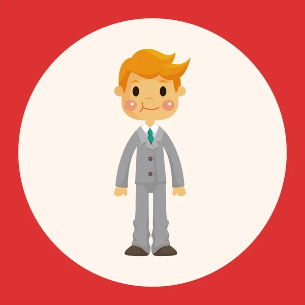 Jongen man cartoon thema elementen pictogram element — Stockvector