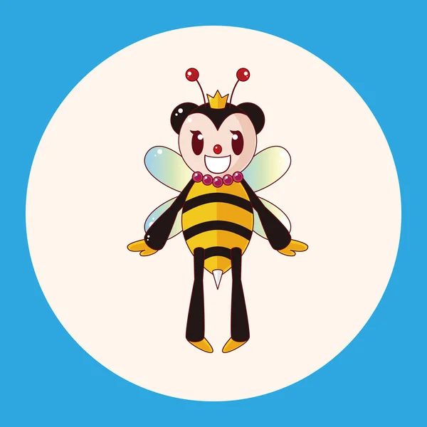 Abeille éléments de thème de dessin animé élément icône — Image vectorielle