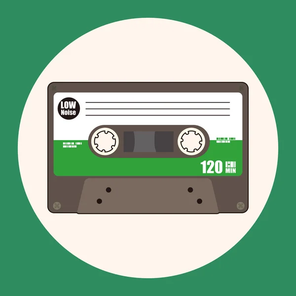 Audiotape vector de elementos de tema, eps elemento icono — Vector de stock