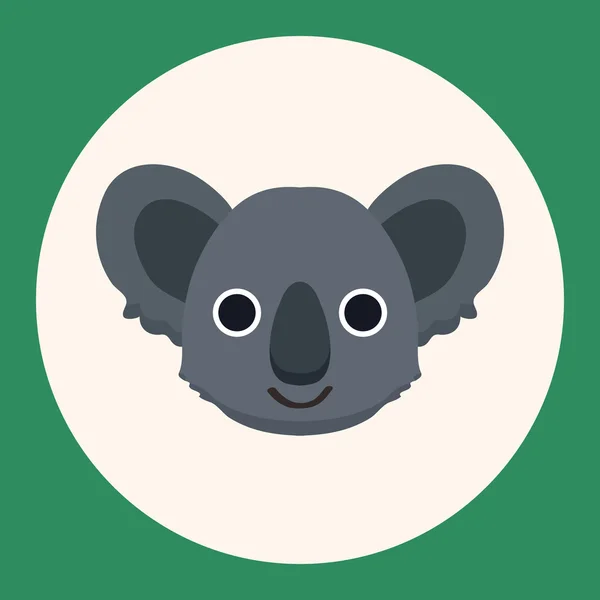 Animal koala cartoon elementos do tema elemento ícone —  Vetores de Stock