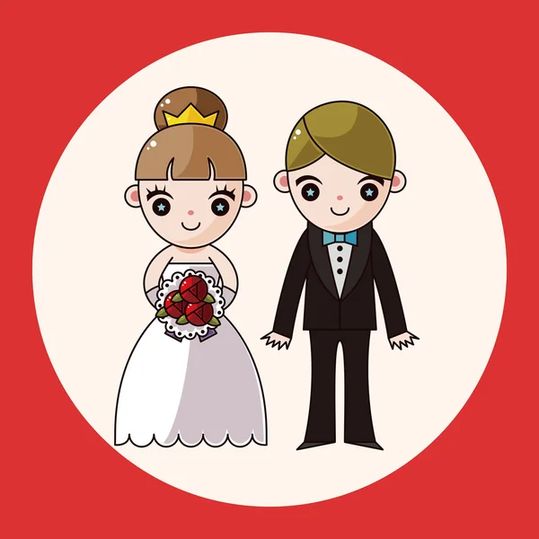 Boda pareja tema elementos vector, eps icono elemento — Archivo Imágenes Vectoriales