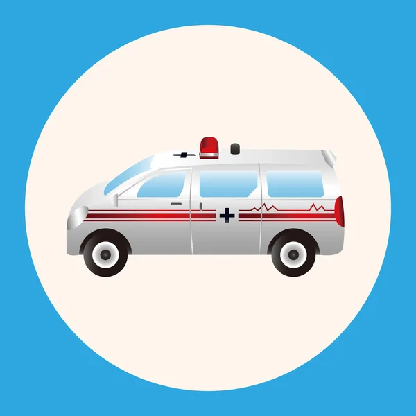 Transport Thema Krankenwagen Elemente Vektor, eps Symbol Element — Stockvektor