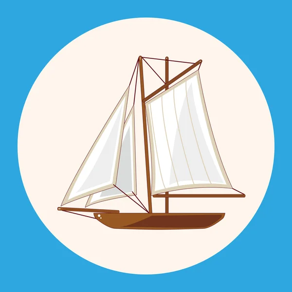 Transport łodzi tematu elementy ikony elementu — Wektor stockowy